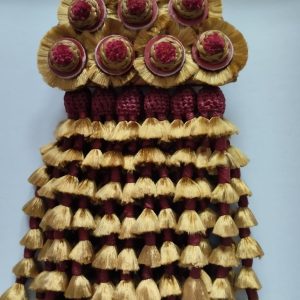 MOSQUERO DE SEDA PREMIUM/  ROJIZO  Y ORO-VIEJO