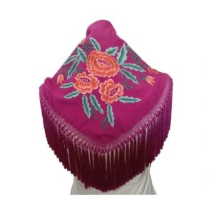 MANTÓN TRIANGULAR ALBA-MALVA/COLORES