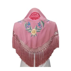 MANTÓN TRIANGULAR ROSAS